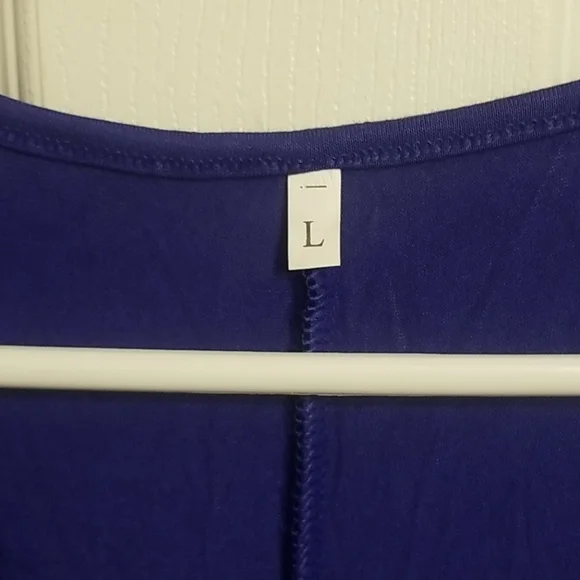 BLUE LONG SLEEVE DRESS - Picture 3 of 5